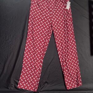 MK Red lounge Pants with White Print